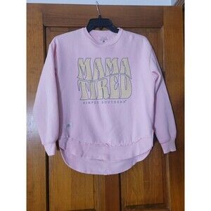 Women's Size Small Simply Southern Sweatshirt Mama Tired